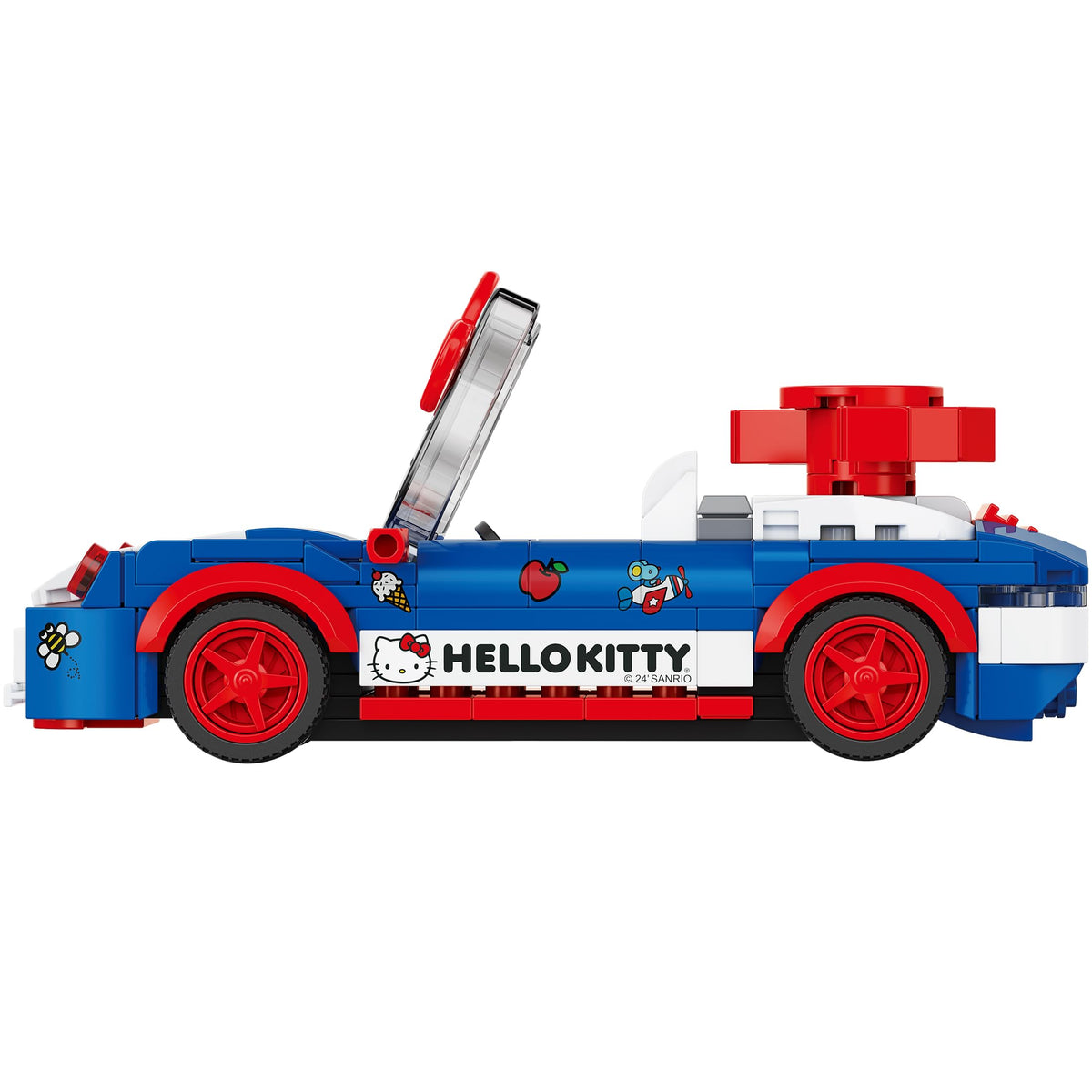 Brickcraft Hello Kitty convertible assembly photo showcases assembly details.