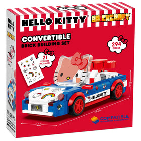 Brickcraft Hello Kitty playset promotes imaginative, creative building.