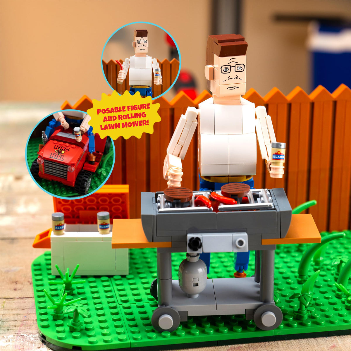 BrickCraft Hank Hill with authentic styling for display-worthy builds.