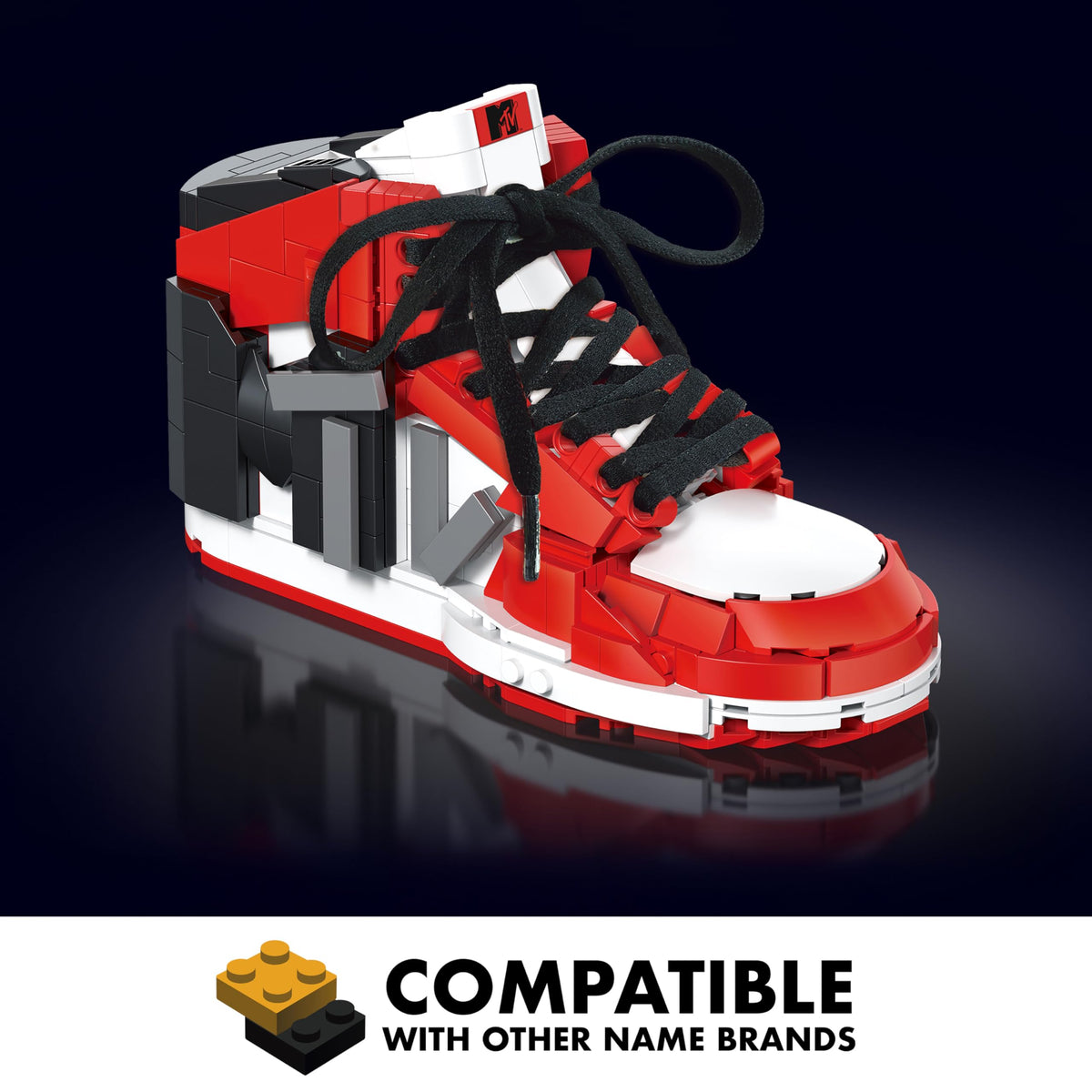 Collection expansion with Brickcraft MTV Icon Sneaker supports MTV-themed builds