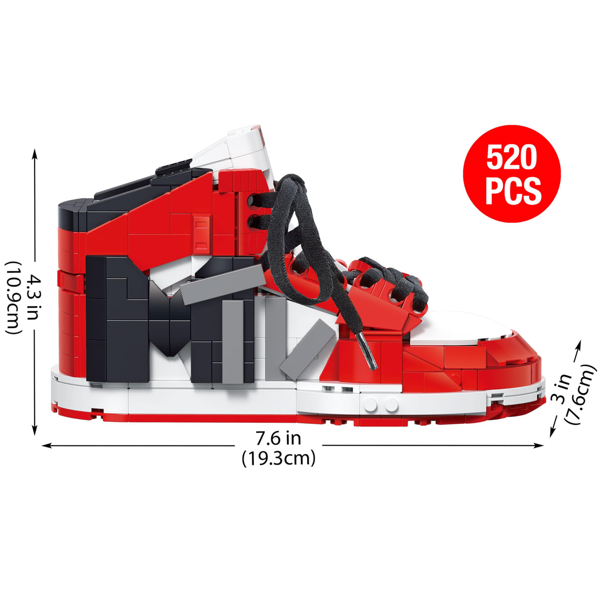 Brand detail of Brickcraft MTV Icon Sneaker logo highlighting retro branding for collectors