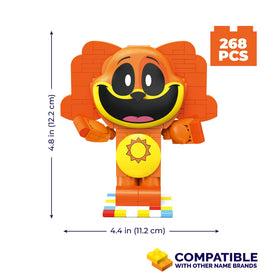 Orange fur and floppy ears capture the lovable DogDay look in brick form.