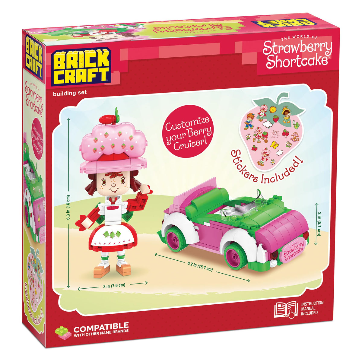 Brickcraft Strawberry Shortcake assembly guide for easy build.