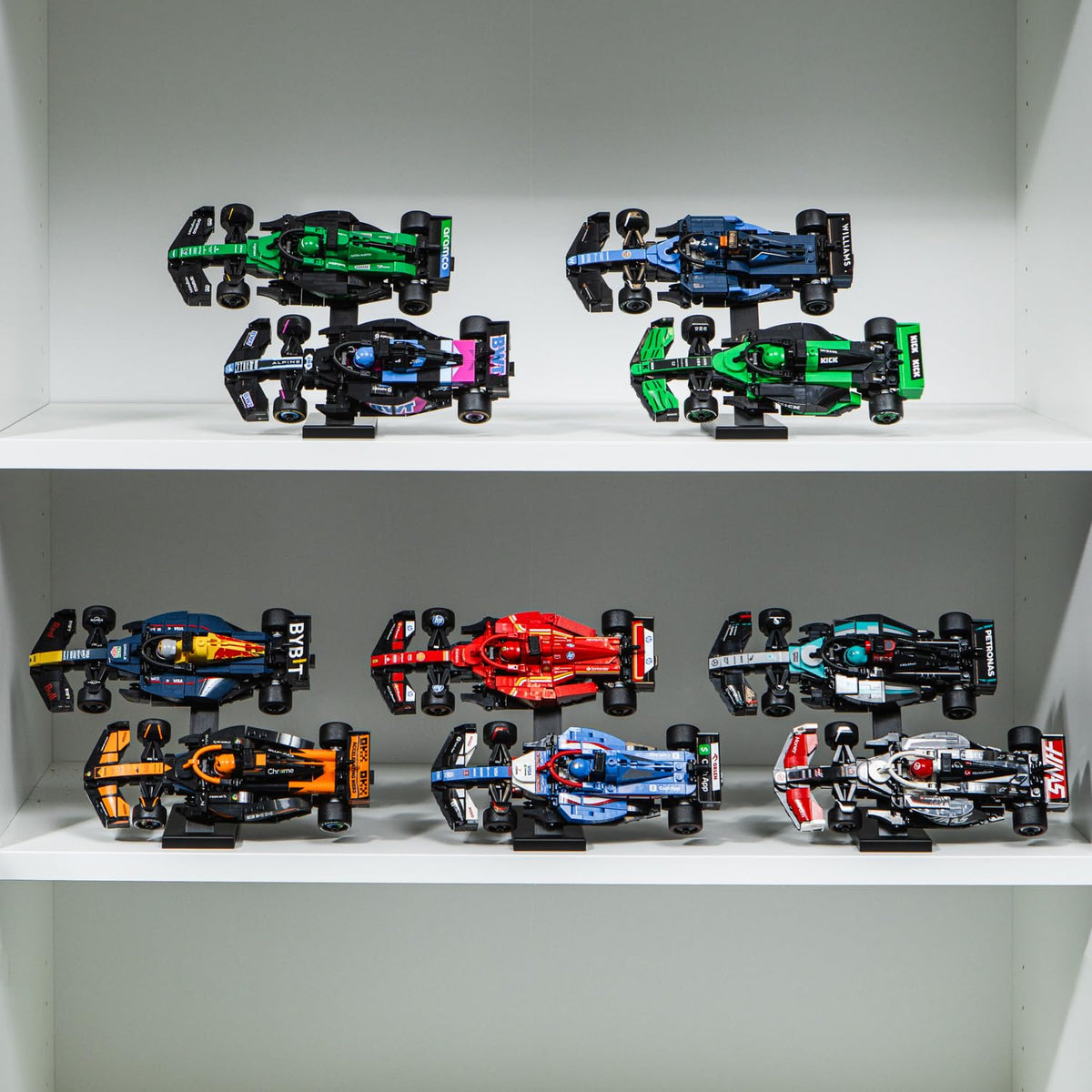 Brickify Speed Champions F1 stand with matte finish enhancing a premium look.