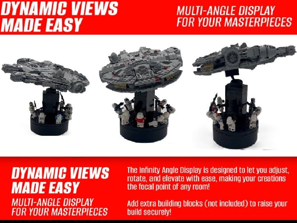 Brickmaster Infinity anti-slip base keeps displays steady during rotation.