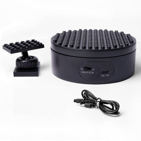 Brickmaster Infinity 360 turntable base enables smooth rotation for displays.