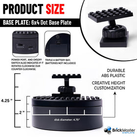 Infinity 360 turntable rotation showcases LEGO builds from all angles.