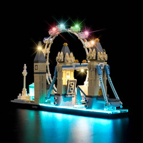 Brickshining architecture London skyline LED kit lights up iconic silhouettes.