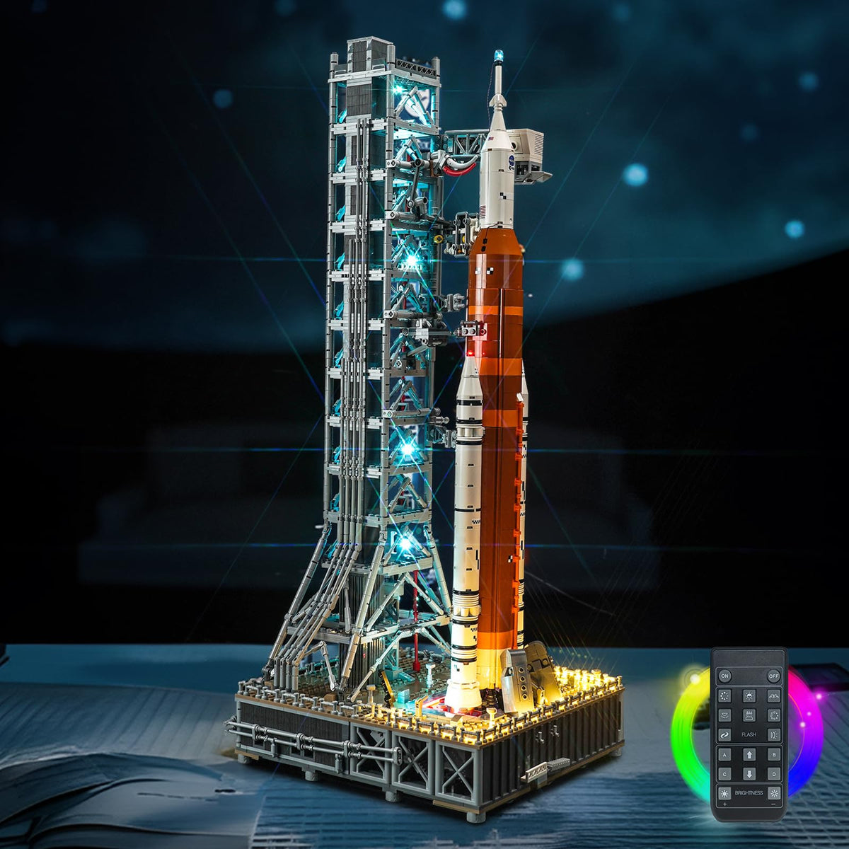 Brickshining NASA 10341 light kit package enhances display with vivid illumination.
