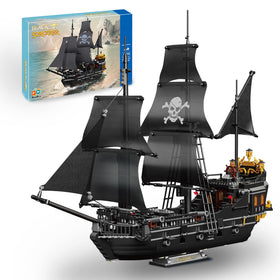 BrickTribe Pirate Ship kit overview with 1424 blocks for immersive building