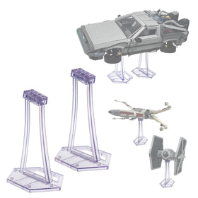 BrickVisions clear display stand 2-pack tilts LEGO models for 15° viewing