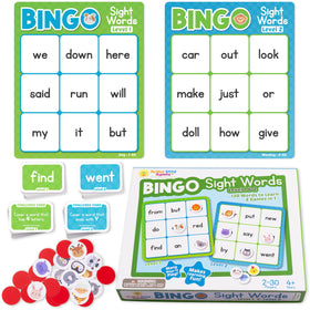 Bright Seed Games sight words bingo cards for durable, reusable literacy practice at home or in class.