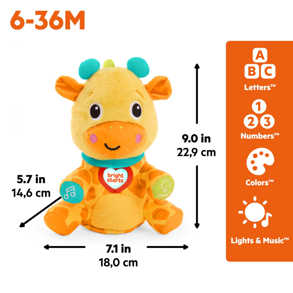 Demo batteries included with Bright Starts Chat & Cuddle Giraffe for immediate play