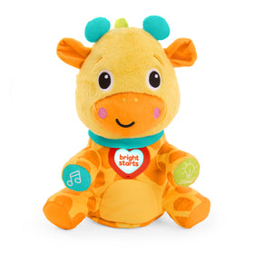 Bright Starts Chat & Cuddle Giraffe in Move & Chat mode encouraging babbling and dancing