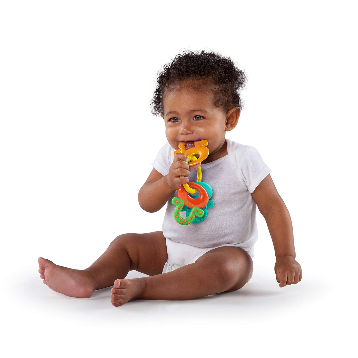 Bright Starts License to Drool teether key ring for portable relief