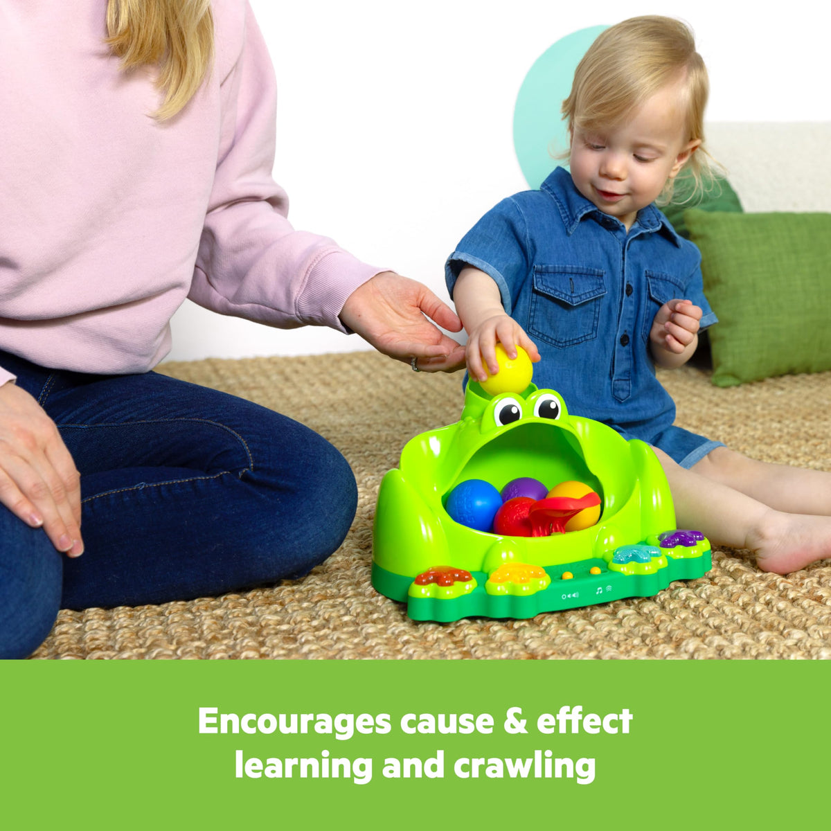 Bright Starts Poppin Ball Frog toy baby playtime ideas and delight