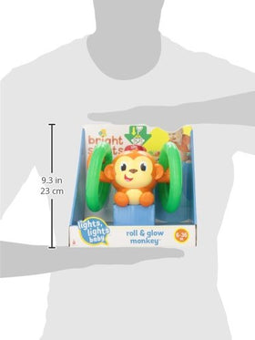 Bright Starts Roll & Glow Monkey glowing wheels captivate little eyes.