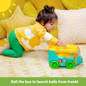 Bright Starts sun and monkey buttons play cheerful tunes during exploration.
