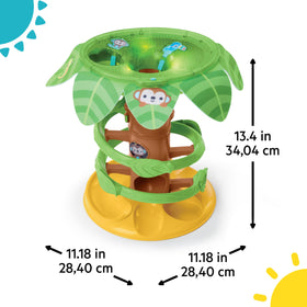 Bright Starts Tropical Twirl Ball Play Toy tropical animals peeking sparks curiosity