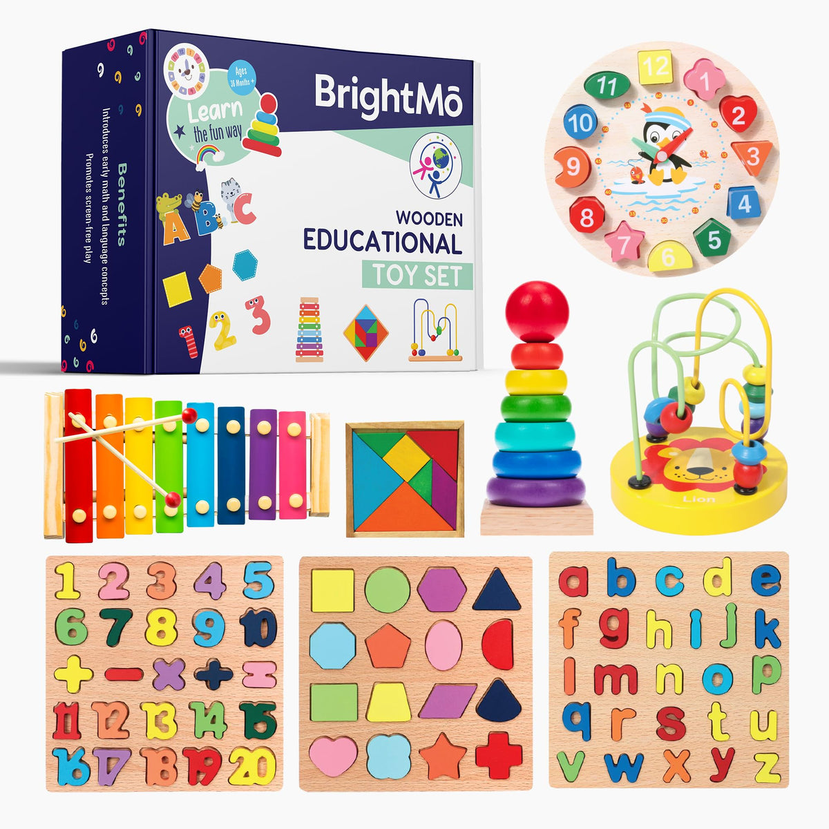 BrightMō 8-in-1 Alphabet Board helps early letter recognition during travel