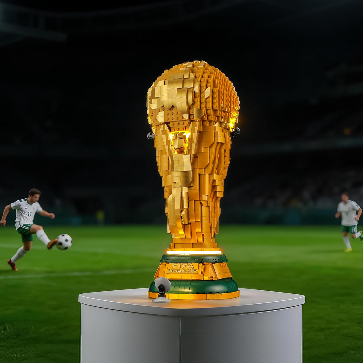 BRIKSMAX 2.0 LED trophy display for the FIFA World Cup Lego set.