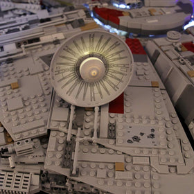 BRIKSMAX Millennium Falcon adhesive squares secure lights without damage
