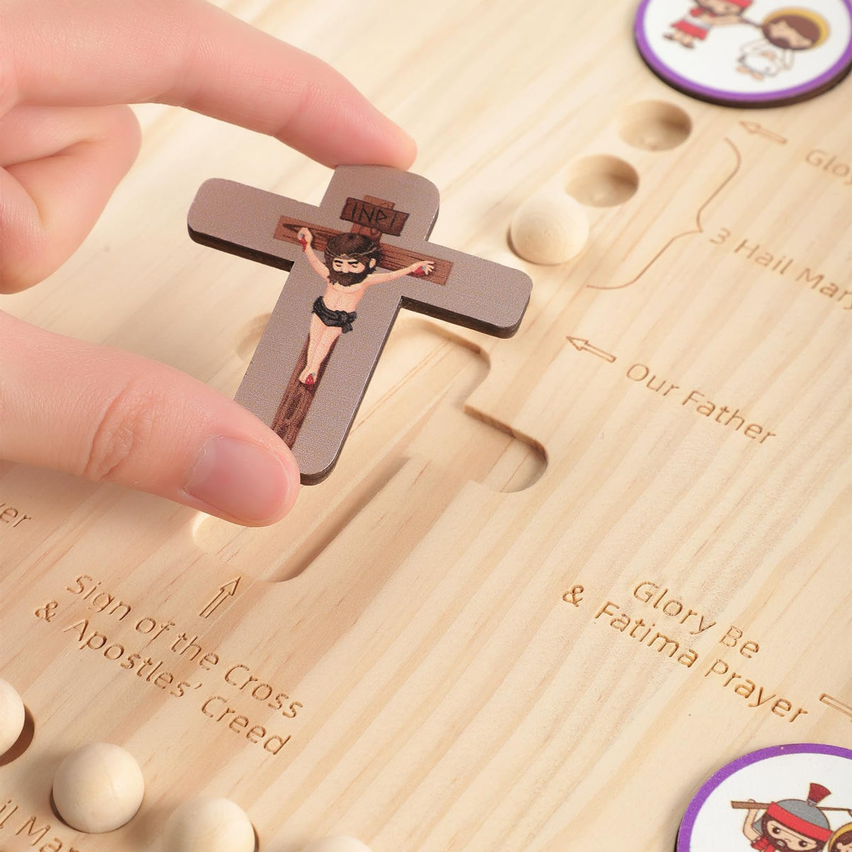 Brilucky board features rounded edges for kid-friendly handling.