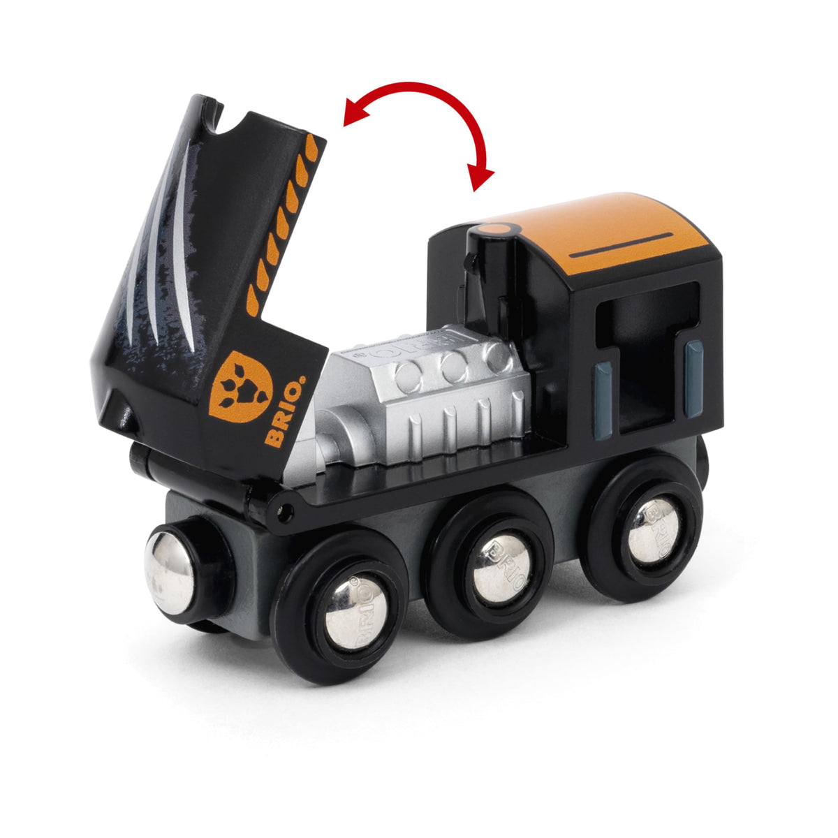BRIO World 36098 wagon with cargo supports interactive stories