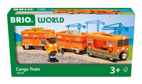BRIO 36049 cargo train engine with magnetic connections for seamless BRIO World play.