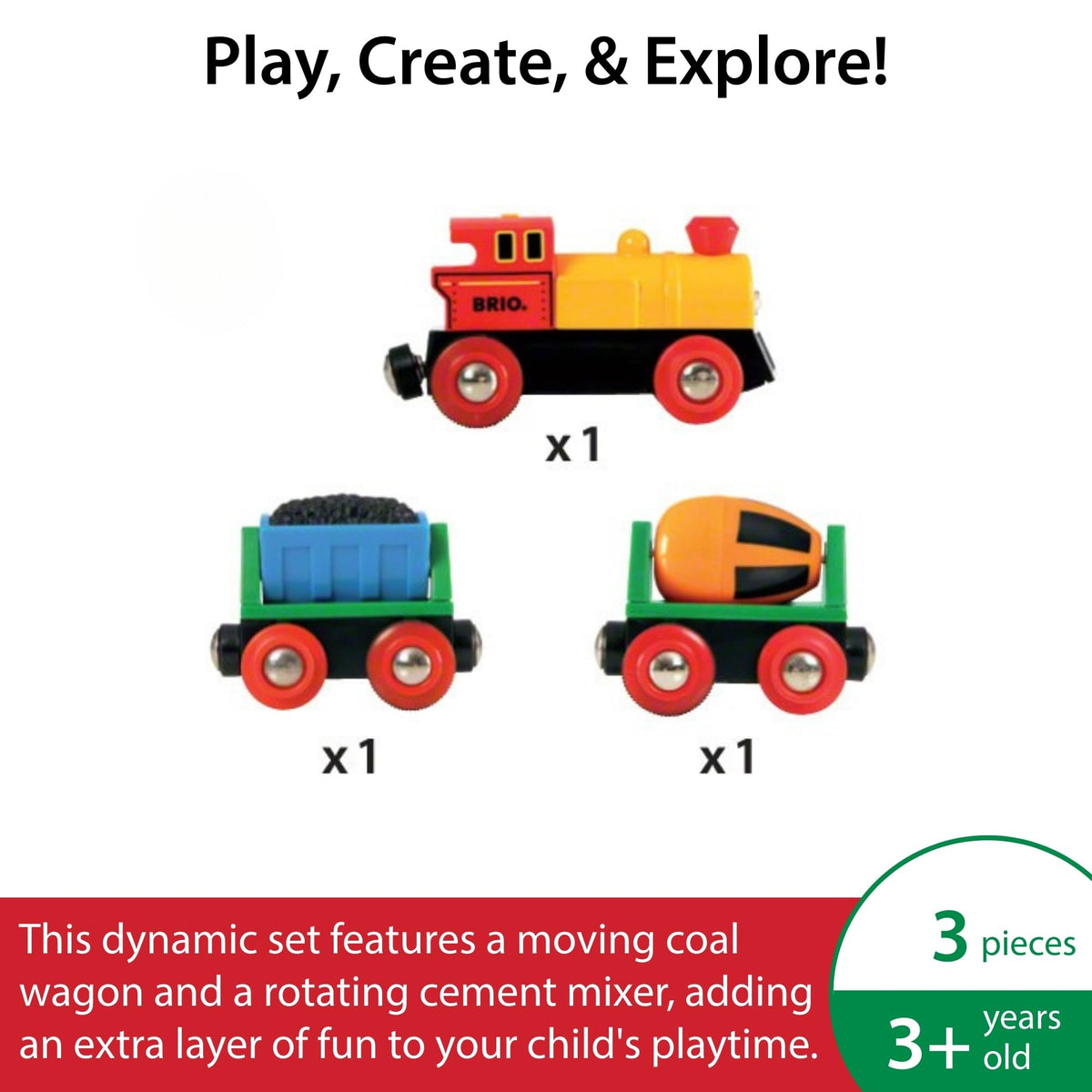 BRIO cement mixer spins for interactive STEM-inspired motion on tracks