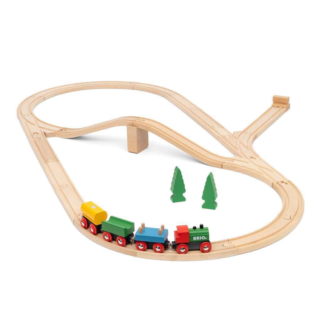 BRIO wooden switch lets kids re-route trains and imagine new routes.