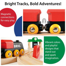BRIO Classic Figure 8 set crossing bridge enables exciting route variety.
