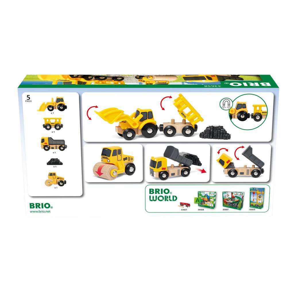 BRIO track piece shows classic wooden design and safe construction for developing skills.