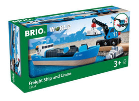 BRIO container ship detail emphasizes realistic play for budding engineers.
