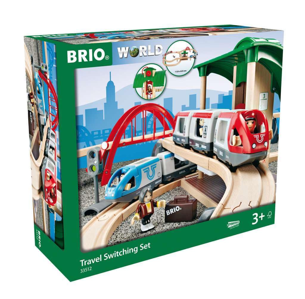 BRIO crank operated lift in travel set enables hands on elevation and realism