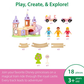BRIO Disney Princess Castle Set Belle figurine encourages imaginative scenes and cooperative play.
