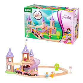 BRIO Disney Princess Castle Set castle with durable wood for imaginative adventures.