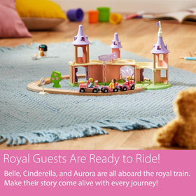 BRIO Disney Princess Castle Set tracks enable smooth connections for easy layouts.