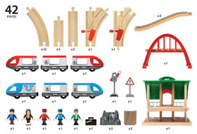 BRIO eco friendly wood in travel set supports sustainable play
