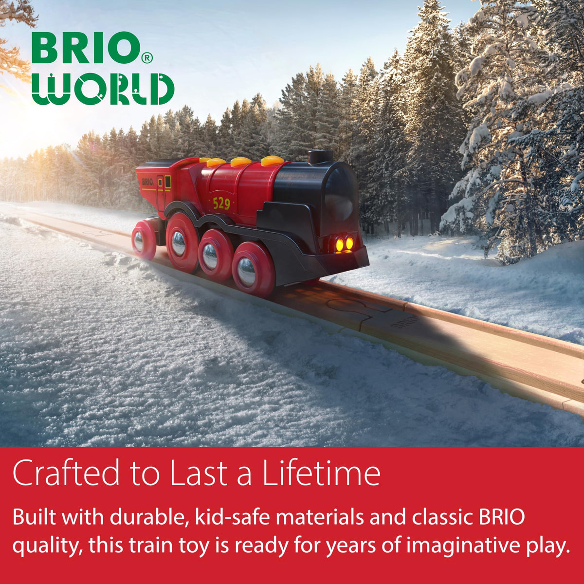 BRIO Mighty Red Action Locomotive in durable design for long-lasting play