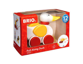 BRIO pull-along duck head nod adds lifelike movement during trips.
