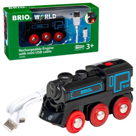 BRIO Rechargeable Engine headlamp lights the track during playtime