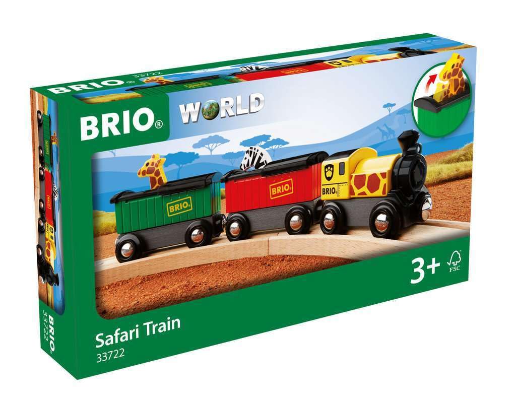 BRIO Safari Train zebra wagon with movable zebra creates interactive storytelling moments