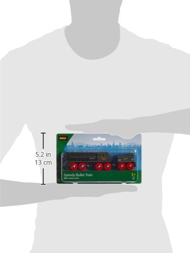 BRIO Speedy Bullet Train coal tender wagon viewed from the side for realistic play