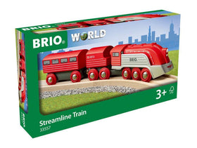 BRIO Streamline Train Set red finish highlights craftsmanship and durability