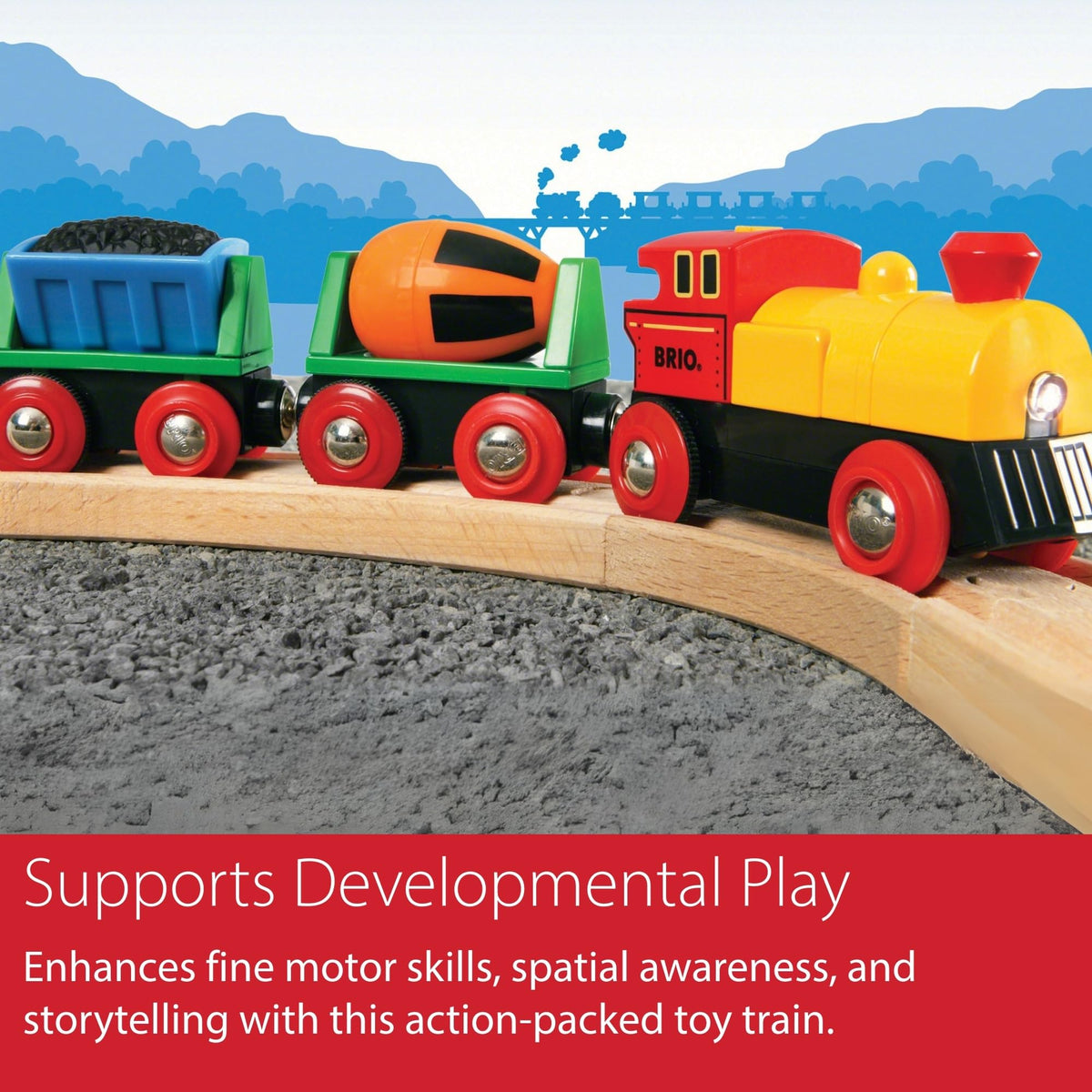 BRIO sustainable wooden construction supports durable, eco-friendly playtime