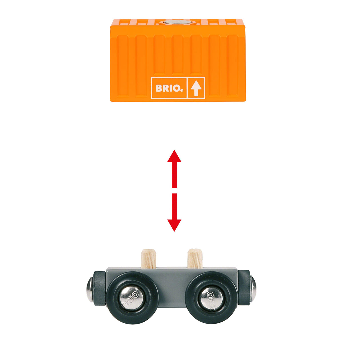 BRIO Three-Wagon Cargo Train packaging and components