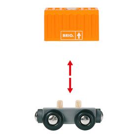 BRIO Three-Wagon Cargo Train packaging and components
