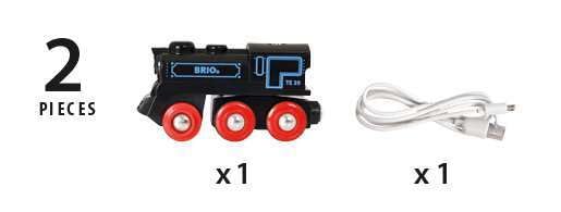 BRIO train dimensions 10.2 x 5 x 5 cm for a small-footprint locomotive