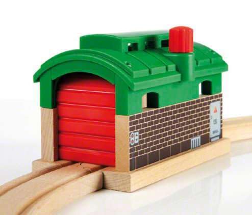 BRIO Train Garage red knob for tactile play